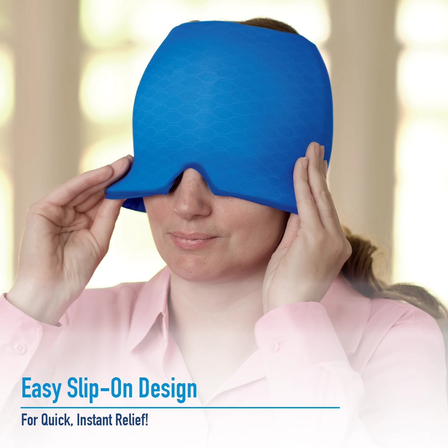 Migraine Relief Hat headache hat Gel Hot Cold Therapy Ice Cap For Relieve Pain Ice Hat Eye Mask